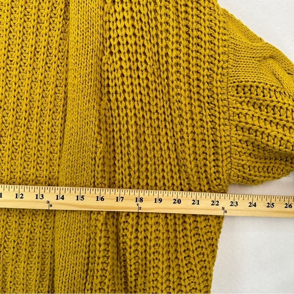 Moon & Madison Cable Knit Cardigan Womans Size XS Mustard Yellow - Picture 9 of 10